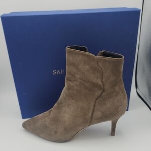 Sarah Flint Taupe Suede Heeled Boots